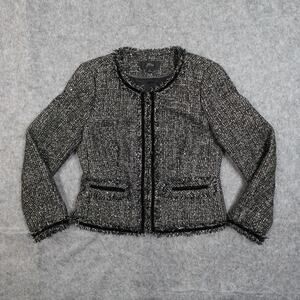 J. Crew Jacket Womens 2 Lady Sparkling Constellation Tweed Boxy Old Money Preppy